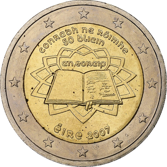 Irlanda - República, 
  
  2 euros, 
  
  Tratado de Roma