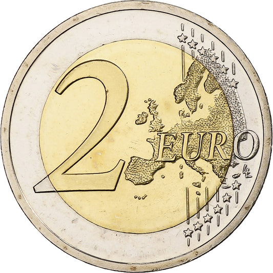 Estonia, 
  
  2 euros, 
  
  30 años del drapeau de la UE