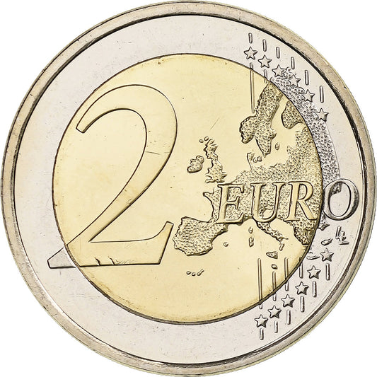 Finlandia, 
  
  2 euros, 
  
  30 años del drapeau de la UE