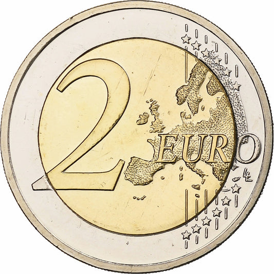 Letonia, 
  
  2 euros, 
  
  30 años del drapeau de la UE