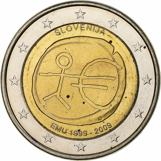 Eslovenia, 
  
  2 euros, 
  
  Unión Económica y Monetaria