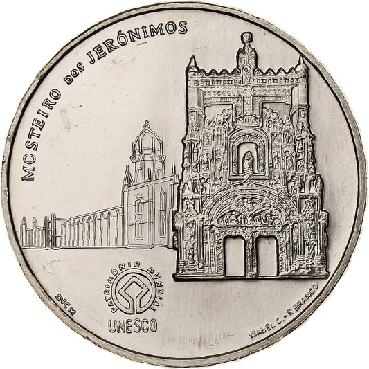 Portugal, 
  
  2-1/2 euros, 
  
  Patrimonio Mundial de la Unesco - Monasterio de los Jerónimos