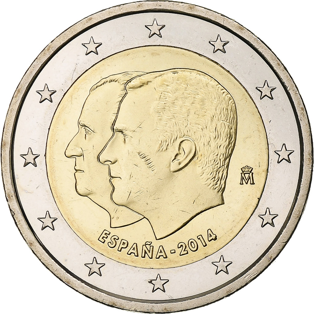España, 

2 euros, 

Acceso al Trono de España