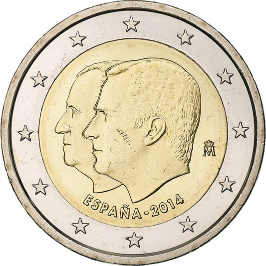 España, 

2 euros, 

Acceso al Trono de España