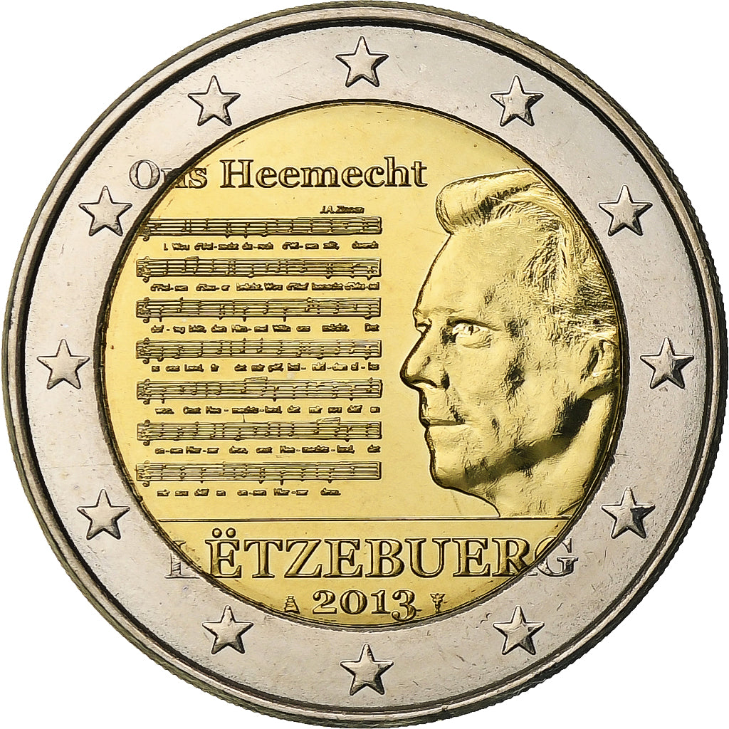 Luxemburgo, 
  
  2 euros, 
  
  Himno nacional