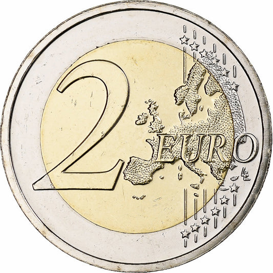 Países Bajos, 
  
  2 euros, 
  
  30 años del drapeau de la UE