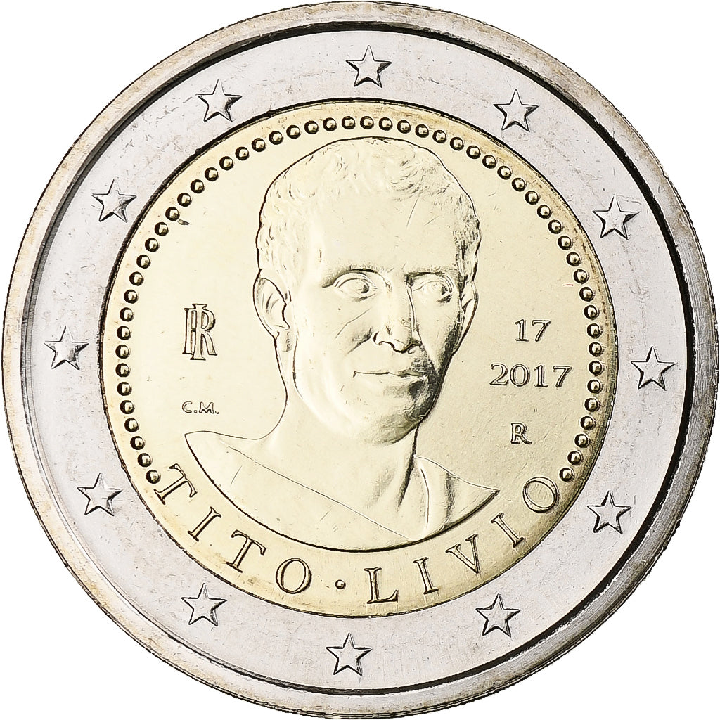 Italia, 
  
  2 euros, 
  
  bimillénaire de la mort de Tite Live