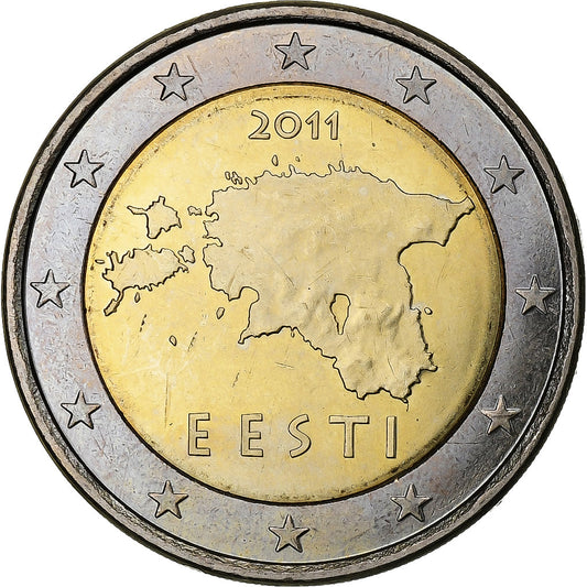 Estonia, 

2 euros, 

2011