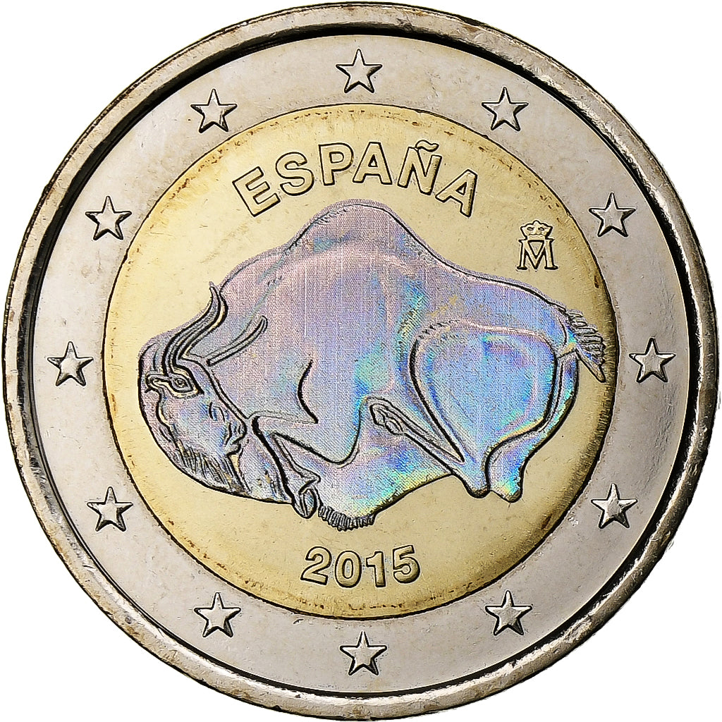 España, 

2 euros, 

Cueva de Altamira
