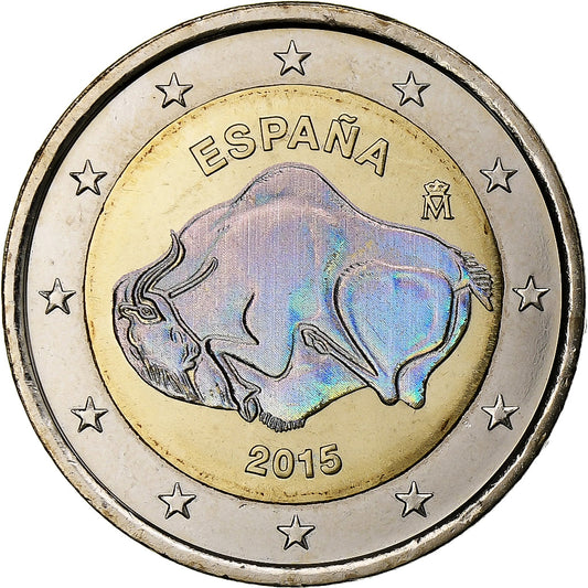 España, 

2 euros, 

Cueva de Altamira