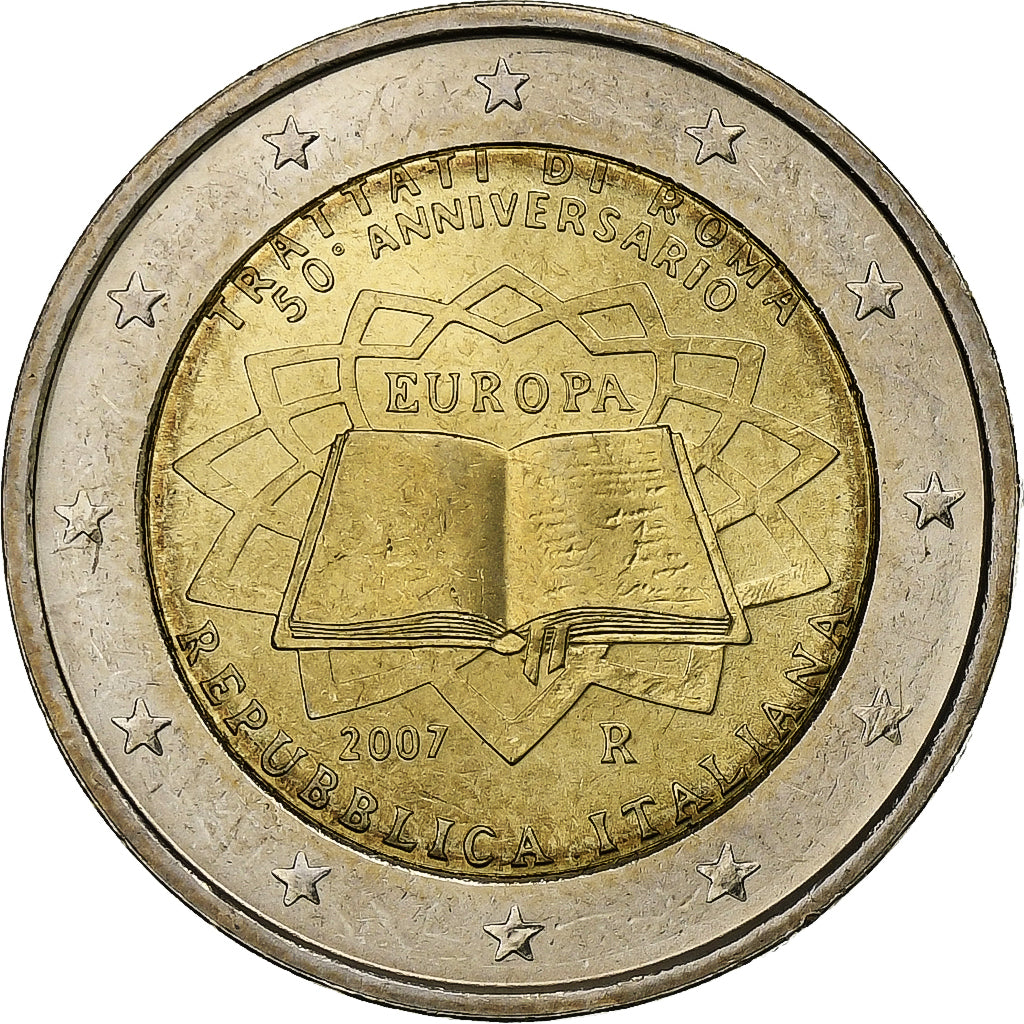 Italia,

2 euros,

Tratado de Roma