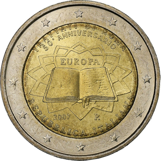 Italia,

2 euros,

Tratado de Roma