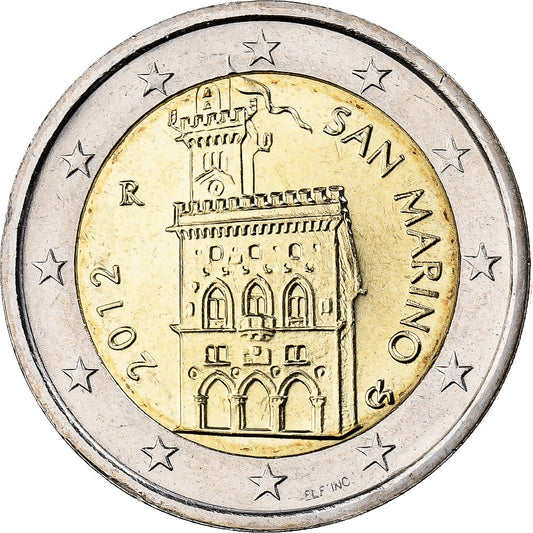 San Marino,

Palacio Público,

2 euros