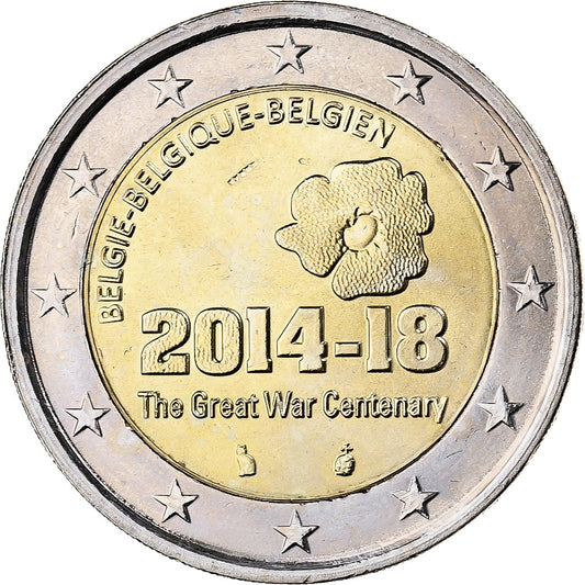 Bélgica, 
  
  Felipe, 
  
  2 euros