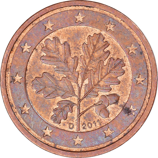 ALEMANIA - REPÚBLICA FEDERAL, 

2 céntimos de euro, 

2011