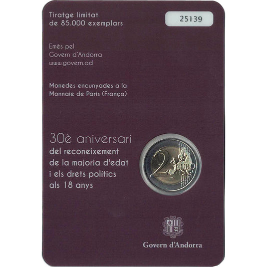 andorra, 
  
  2 euros, 
  
  Mayoría de 18 años