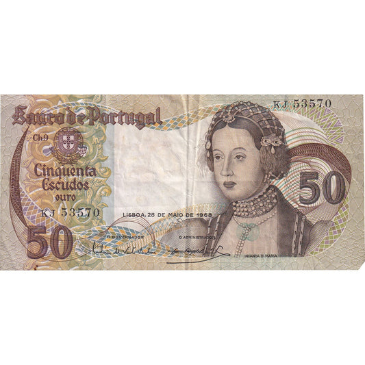 Portugal, 
  
  50 escudos, 
  
  1968