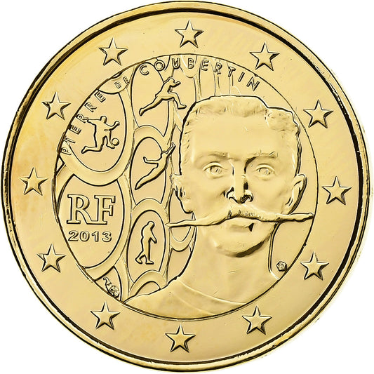 Francia, 
  
  2 euros, 
  
  Moneda de fantasía .Dorée