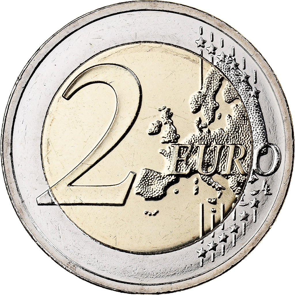 Estonia, 

2 euros, 

Coloreado