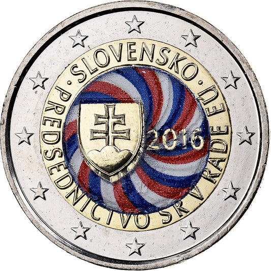 Eslovaquia, 
  
  2 euros, 
  
  Presidencia de la UE