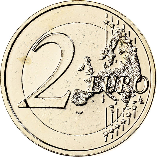 Alemania, 
  
  2 euros, 
  
  Moneda de fantasía .Dorée