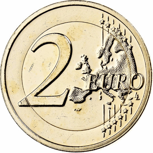 Letonia, 
  
  2 euros, 
  
  Moneda de fantasía .Dorée
