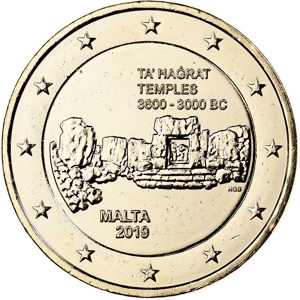 Malta, 
  
  2 euros, 
  
  2019