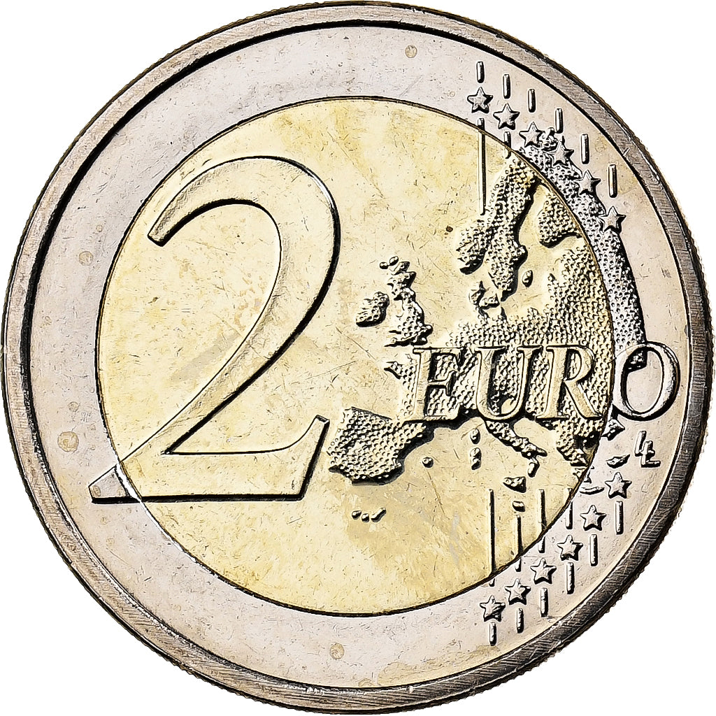 Países Bajos, 

2 euros, 

Coloreado