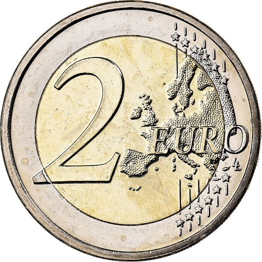 Países Bajos, 

2 euros, 

Coloreado