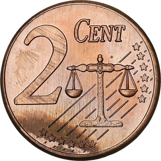 Dinamarca, 

2 céntimos de euro, 

2002