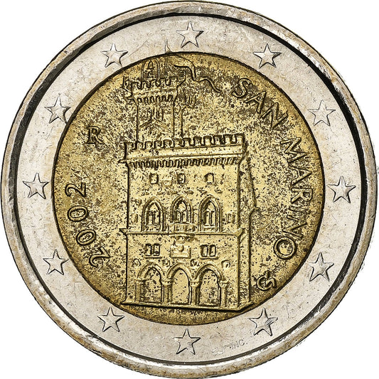 San Marino, 
  
  2 euros, 
  
  2002