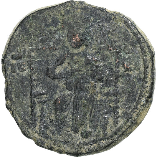 Tiempo de Constantino IX, 
  
  Follis, 
  
  1042-1055