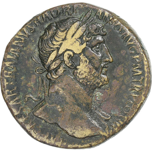 Adriano, 
  
  Sestercio, 
  
  120-121