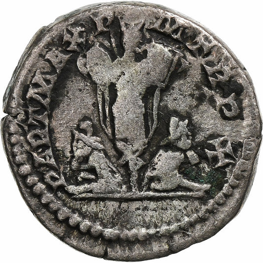 Septimio Severo, 
  
  Denario, 
  
  202