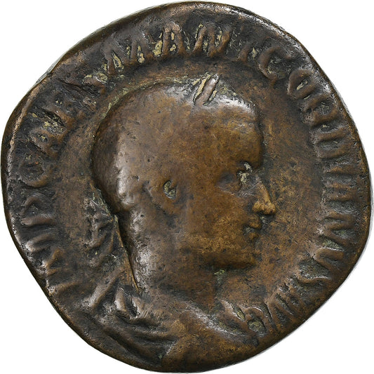 Gordiano III, 
  
  Sestercio, 
  
  238-239