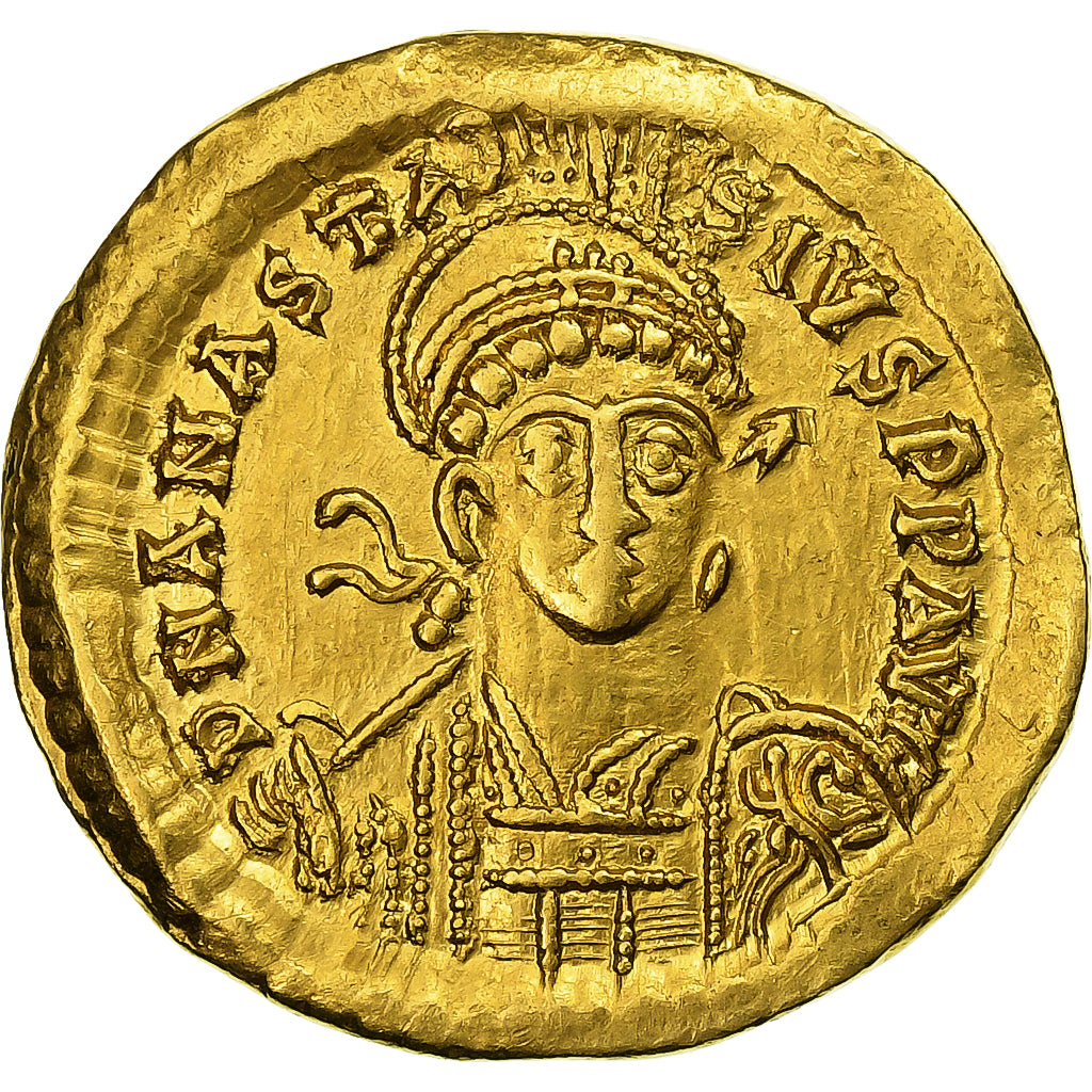 Anastasio I, 
  
  sólido, 
  
  491-518