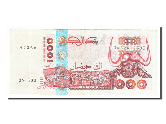 Billete de banco, 

Argelia, 

1000 dinares