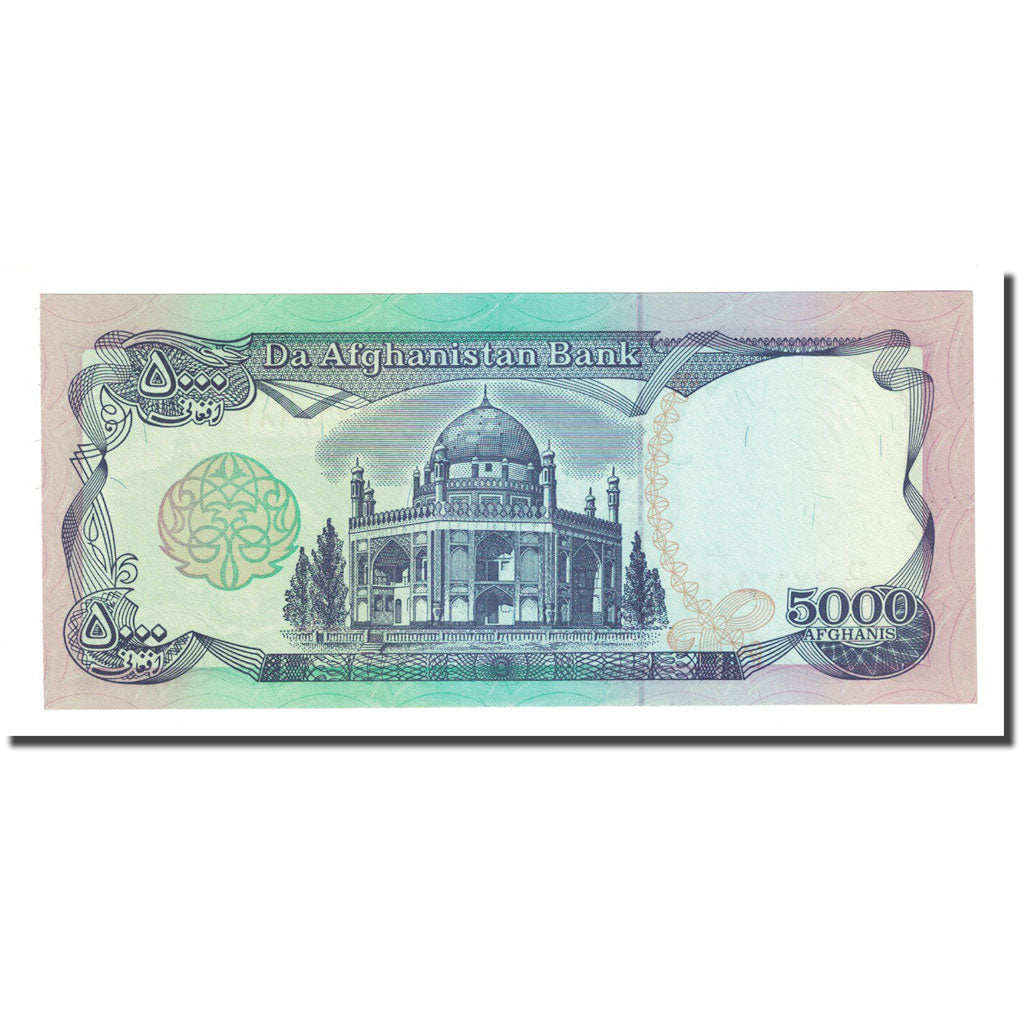 billete de banco, 
  
  Afganistán, 
  
  5000 afganos
