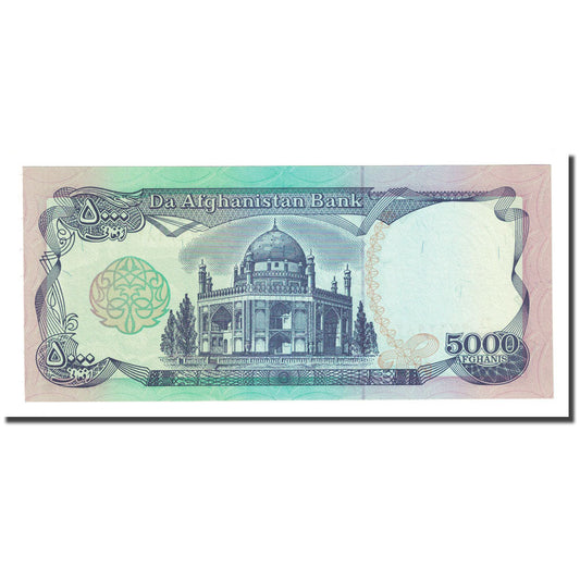 billete de banco, 
  
  Afganistán, 
  
  5000 afganos
