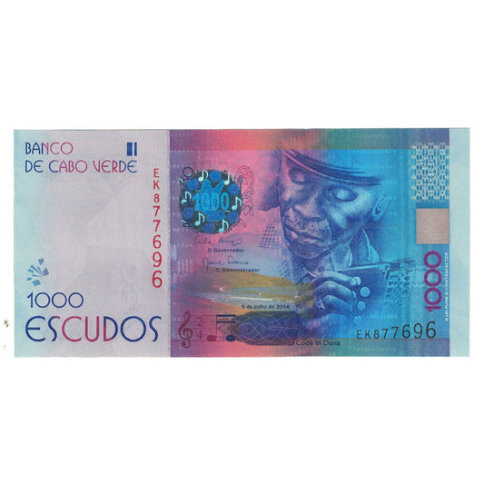 billete de banco, 
  
  Cabo Verde, 
  
  1000 escudos