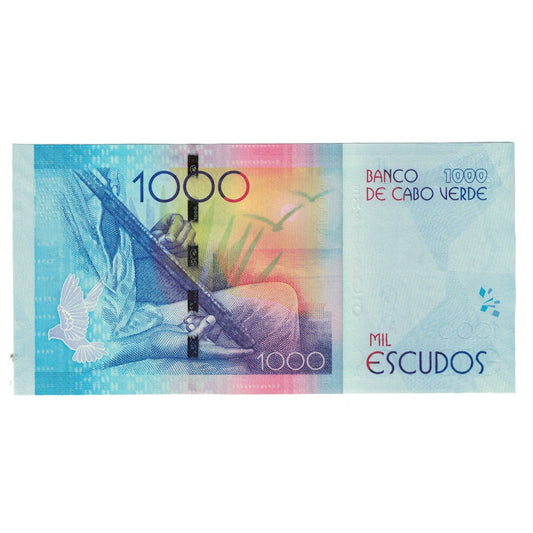 billete de banco, 
  
  Cabo Verde, 
  
  1000 escudos