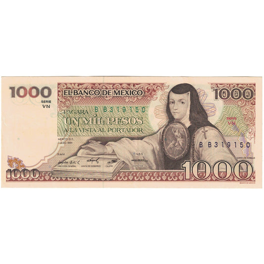 billete de banco, 
  
  México, 
  
  1000pesos