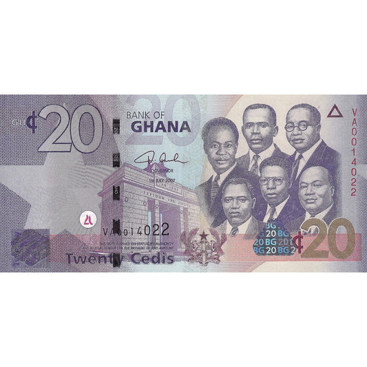 Ghana, 
  
  20 cedis, 
  
  2007-07-01