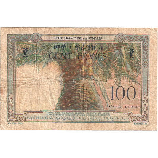 Somalilandia Francesa, 

100 francos, 

1952