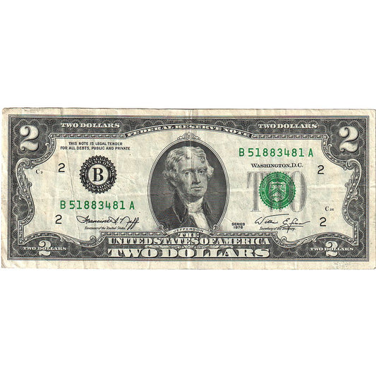 Estados Unidos, 

2 dólares, 

1976