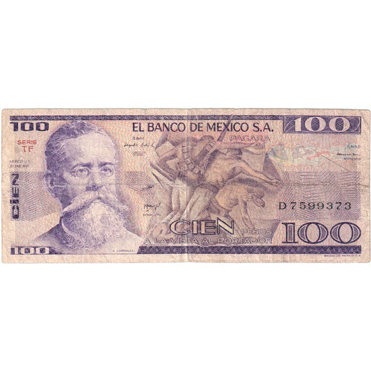 México, 
  
  100 pesos, 
  
  1981-01-27