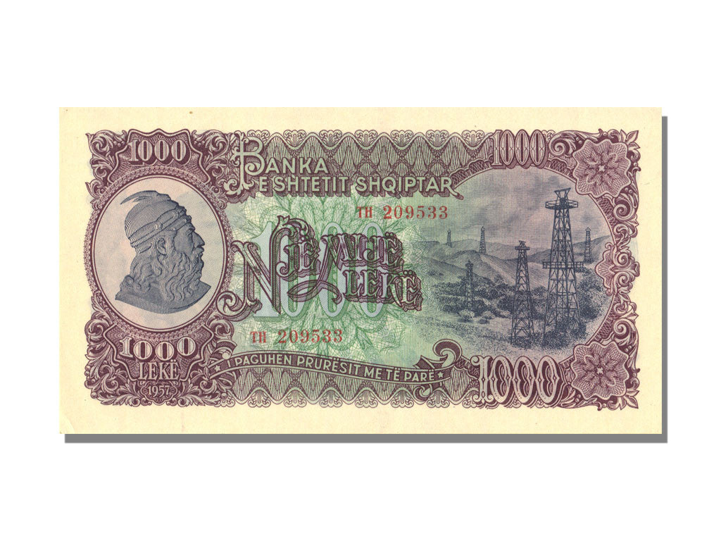 billete de banco, 
  
  albania, 
  
  1000 Leke
