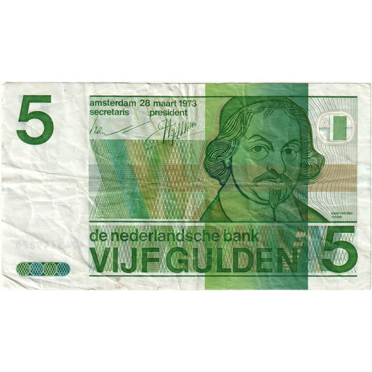 billete de banco, 
  
  Países Bajos, 
  
  5 florines