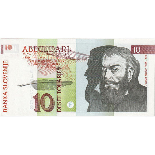 Eslovenia, 
  
  10 Tolarjev, 
  
  1992