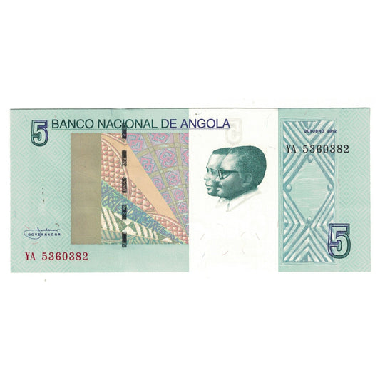 billete de banco, 
  
  Angola, 
  
  5 kwanzas